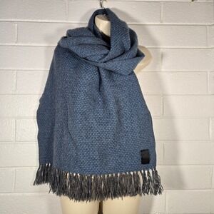 Pedsa Alpaca Woven Wrap Scarf Fringe Cozy Winter Blanket Shawl Minimalist 22x60